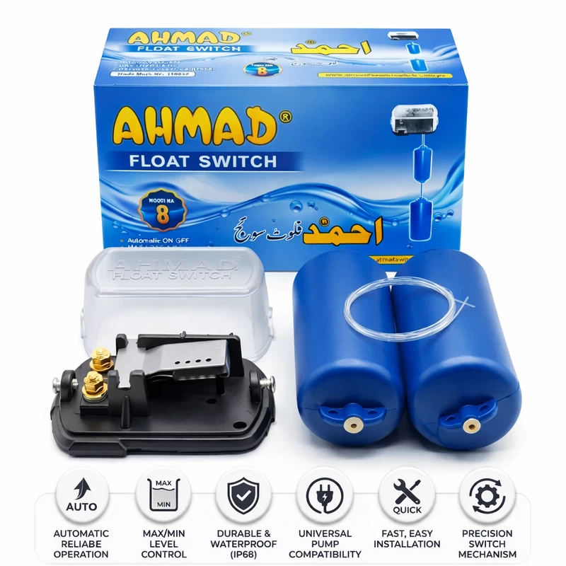 Ahmad Float Switch Pakistan automatic ON/OFF water level controller for tank and pump